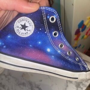 Converse Kids Galaxy Print High-Top Sneakers - Blue & Purple NO LACES